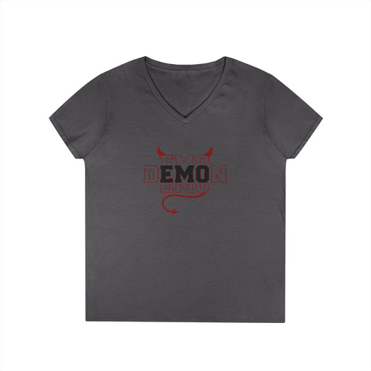 Emo Demon Ladies' V-Neck Tee - Fandom-Made