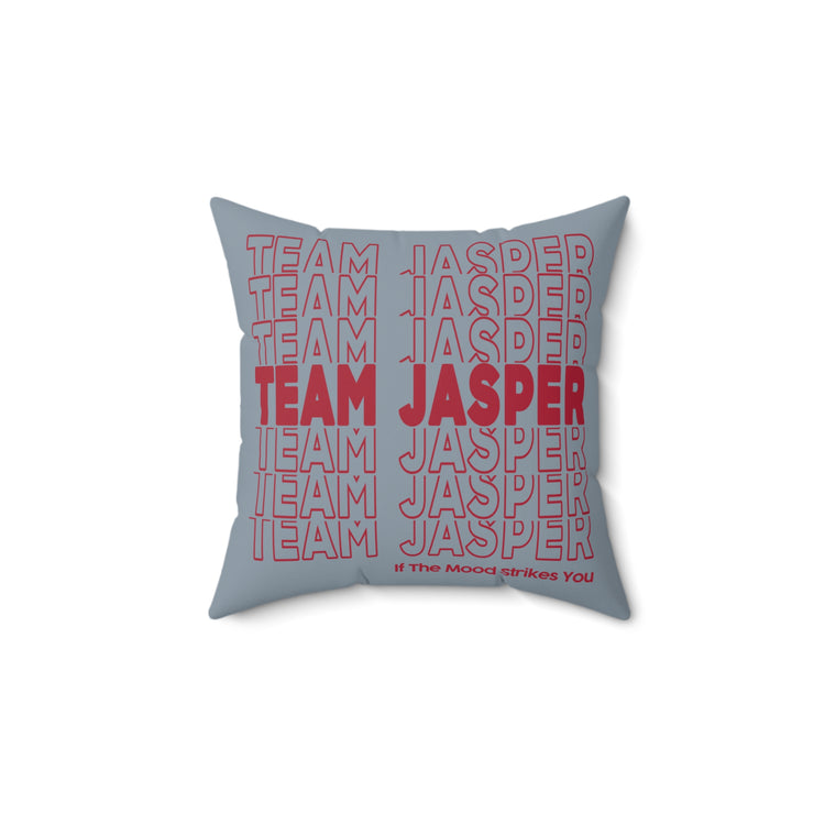 Team Jasper Faux Suede Square Pillow