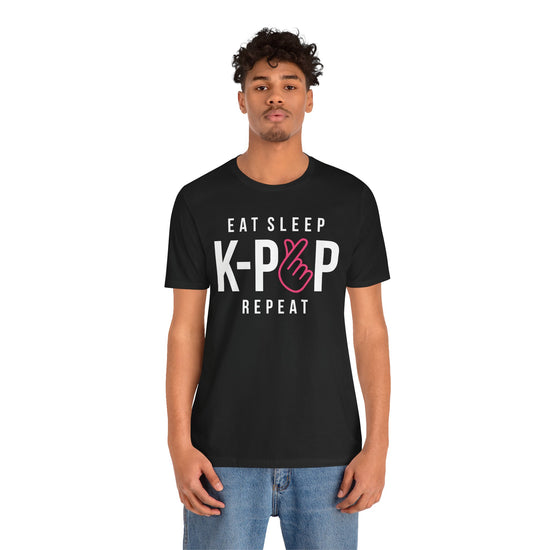 Eat Sleep K-Pop Repeat Unisex T-Shirt - Fandom-Made