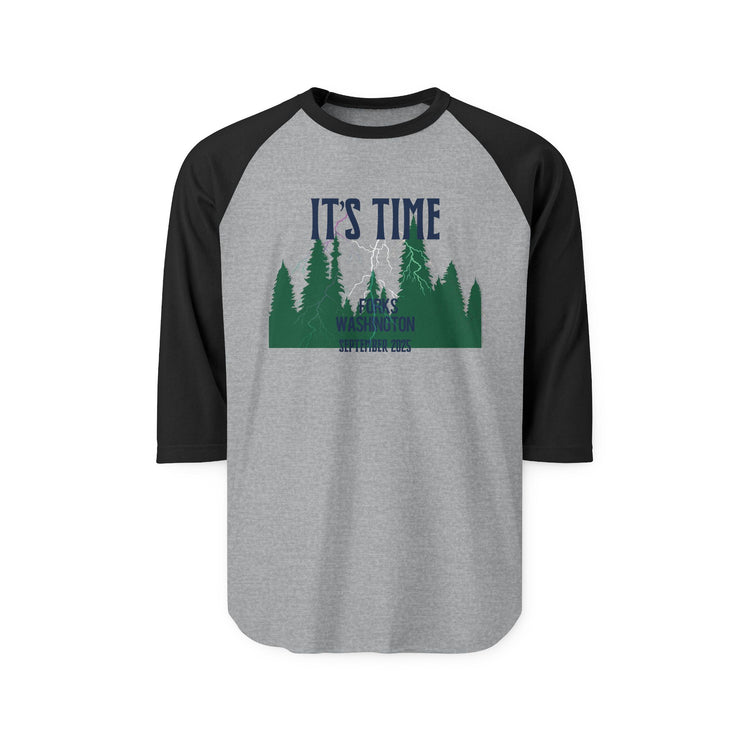 It's Time 3/4 Raglan Shirt - Fandom-Made