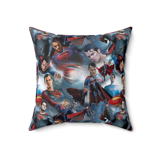 Superman Collage Square Pillow - Fandom-Made