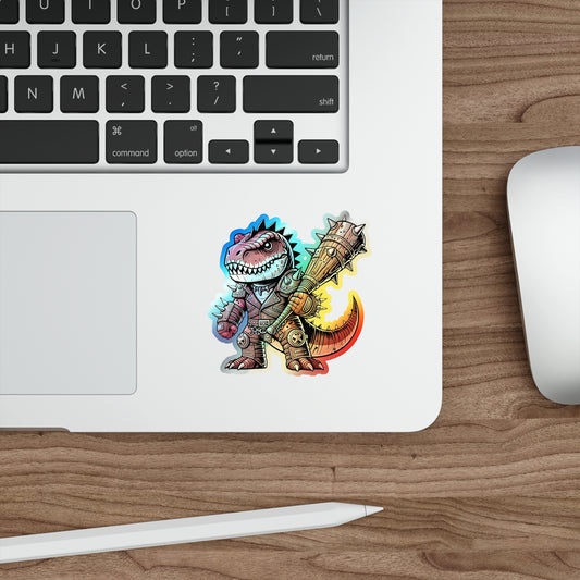 Negan Dinosaur Holographic Sticker - Fandom-Made