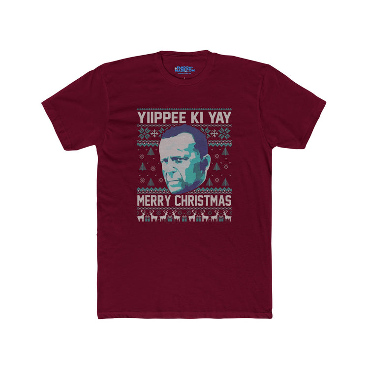 Yiipee Ki Yay Ugly Christmas Men’s Fitted T-Shirt
