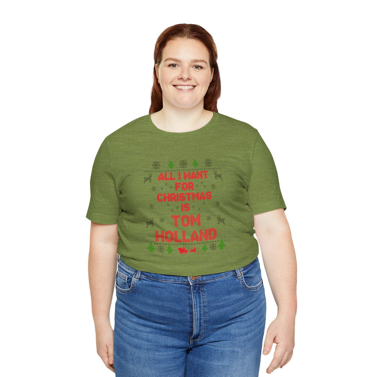 All I Want For Christmas Tom Holland Unisex T-Shirt - Fandom-Made