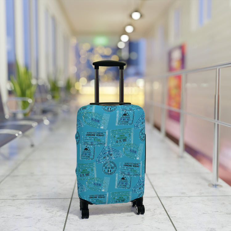 Galaxy Passport Stamps Luggage Cover - Fandom-Made