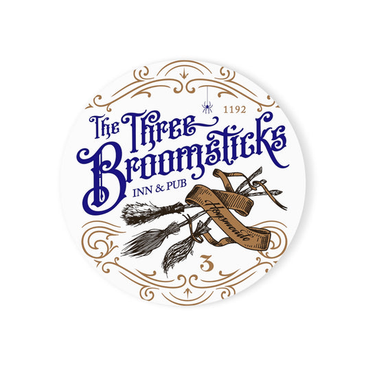 The Three Broomsticks Cork Back Coasters - Fandom-Made