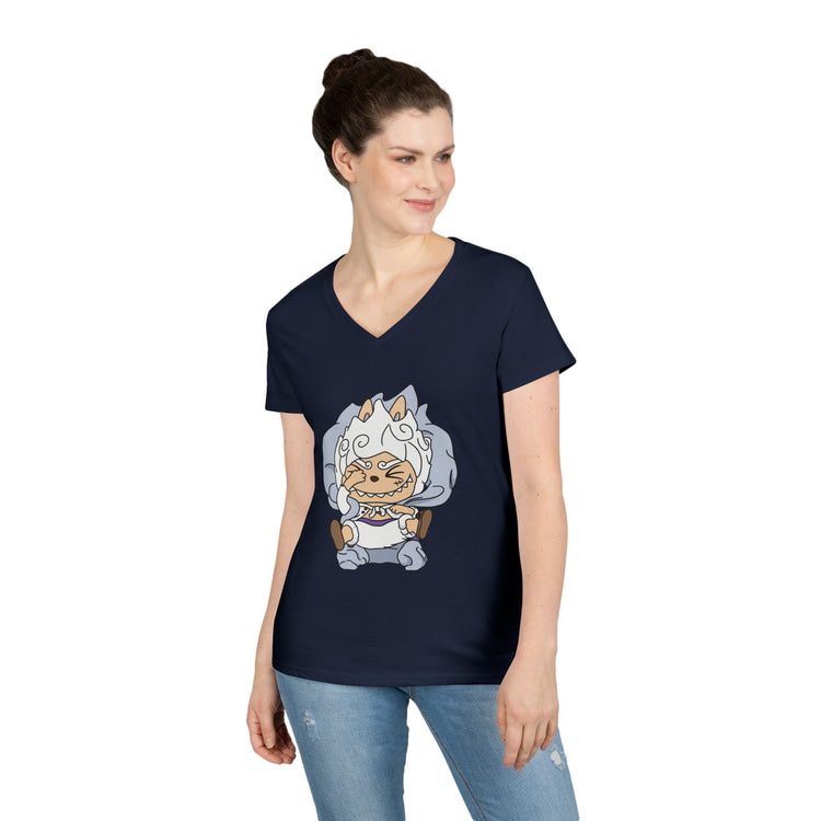 Bubu Monkey V-Neck Tee - Fandom-Made