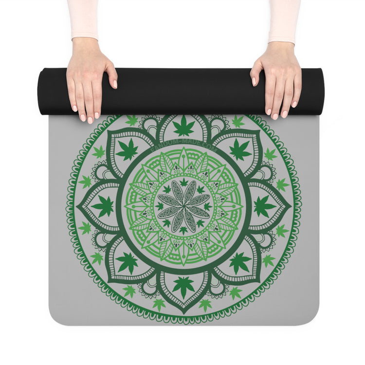 Weed Mandala Rubber Yoga Mat - Fandom-Made