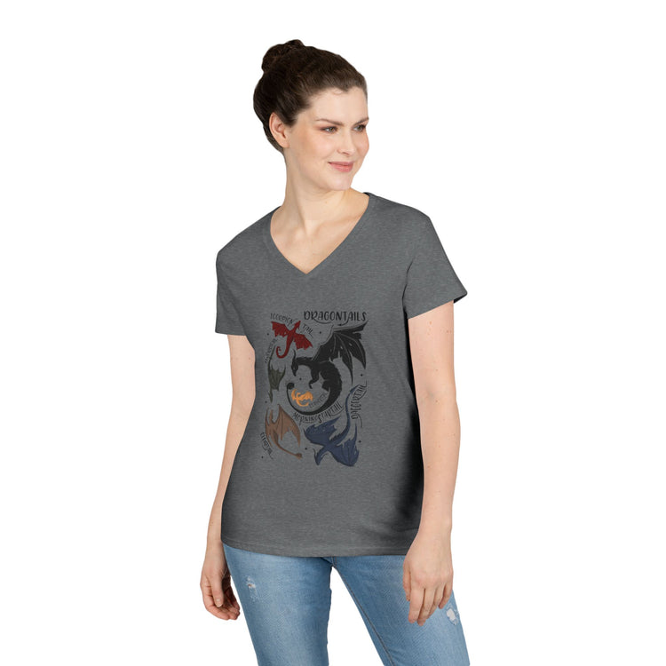 Dragontails V-Neck Tee - Fandom-Made