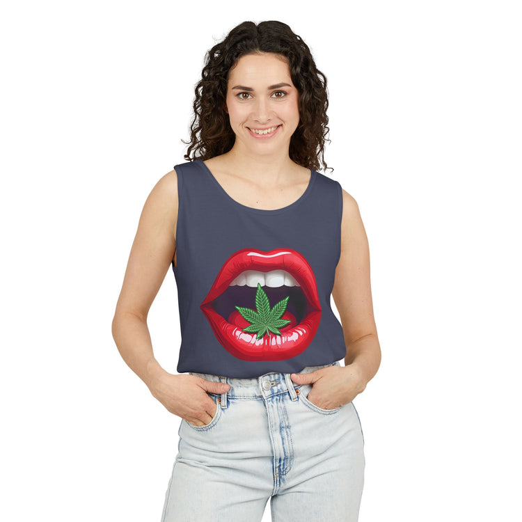 Weed My Lips Tank Top - Fandom-Made