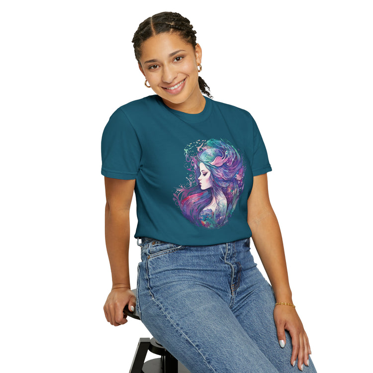 Mermaid Watercolor Unisex Garment-Dyed T-shirt - Fandom-Made