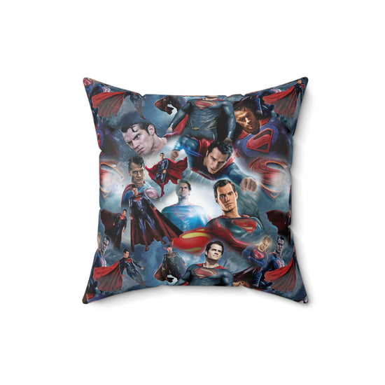 Superman Collage Square Pillow - Fandom-Made