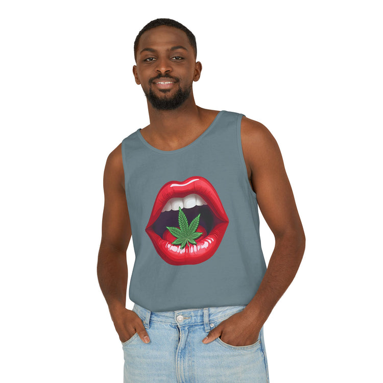 Weed My Lips Tank Top - Fandom-Made
