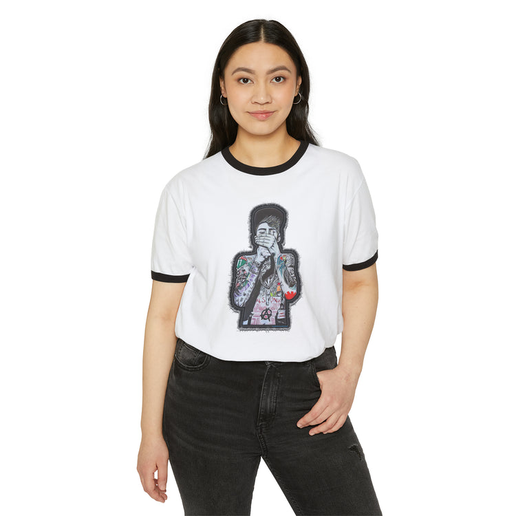 MGK Embroidery Design Ringer T-Shirt - Fandom-Made