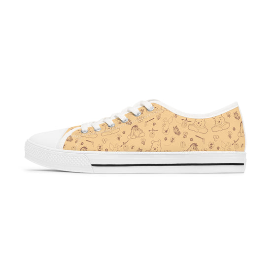 Winnie All-Over Print Women's Low Top Sneakers - Fandom-Made