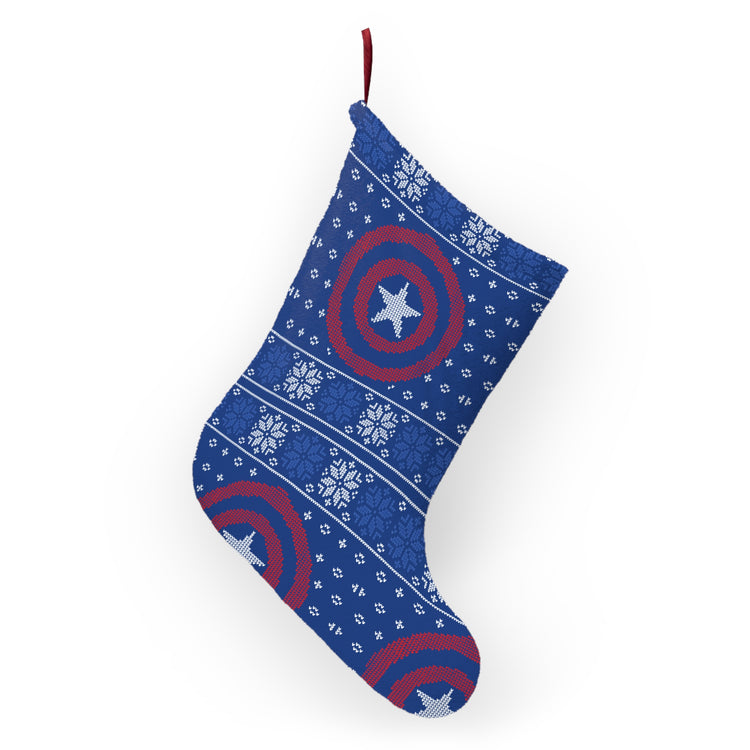 Captain America Ugly Christmas Sweater Stocking - Fandom-Made
