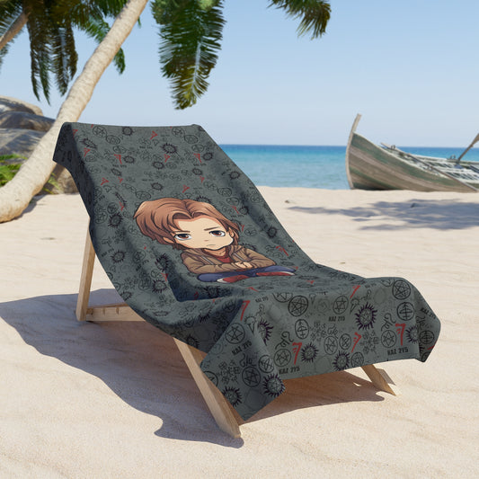Sam Winchester All-Over Print Beach Towel - Fandom-Made