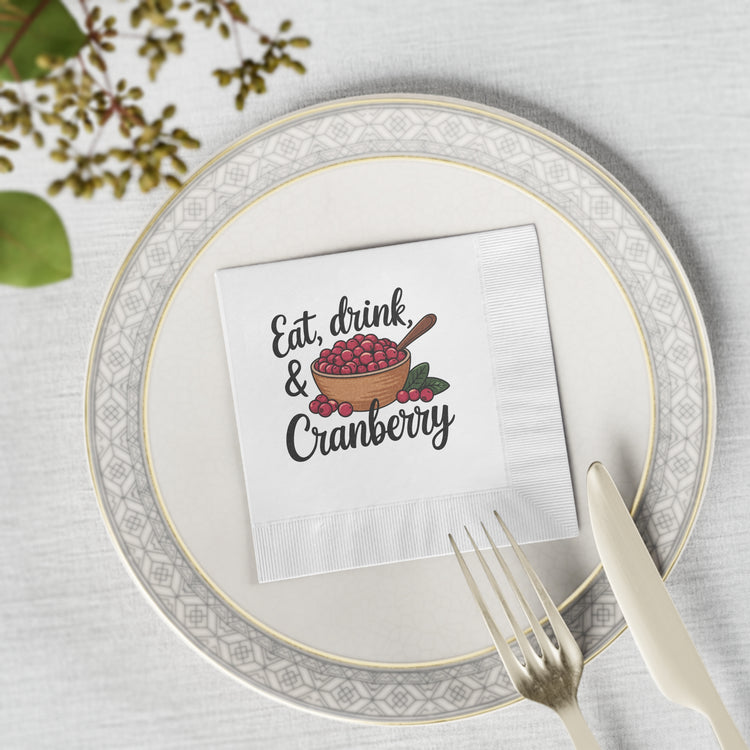 Eat Drink Be Cranberry Napkins
