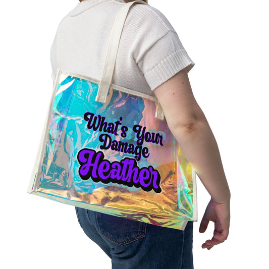 What's The Damage Holographic Tote Bag - Fandom-Made
