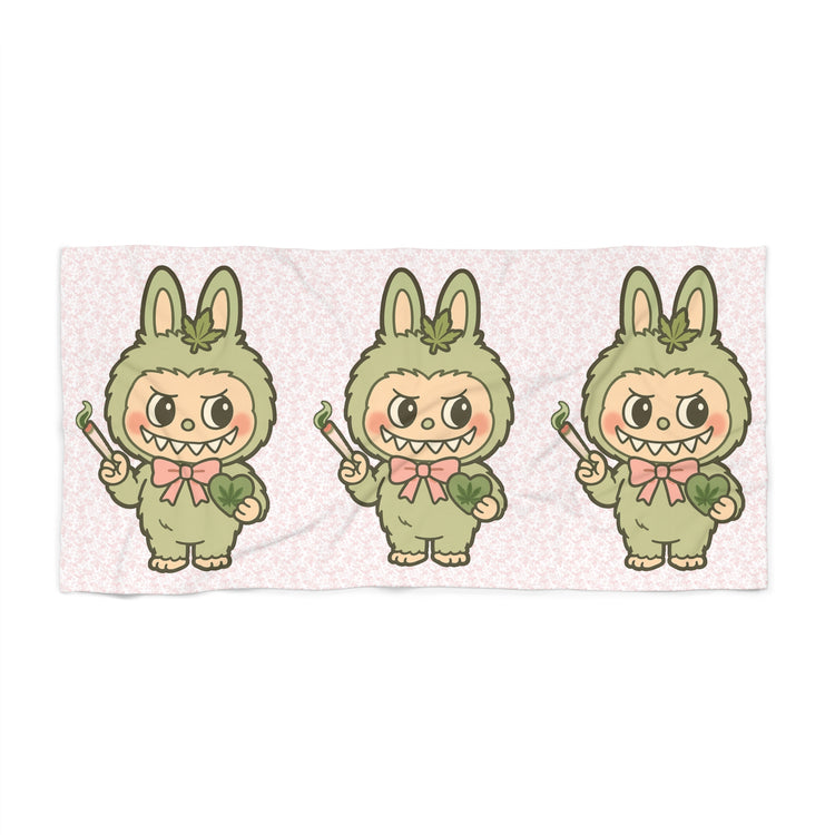 Freshly Greened Labubu Beach Towel - Fandom-Made