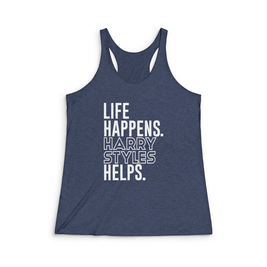 Life Happens Harry Styles Helps Racerback Tank - Fandom-Made
