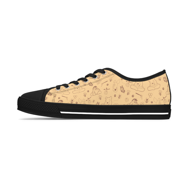 Winnie All-Over Print Women's Low Top Sneakers - Fandom-Made