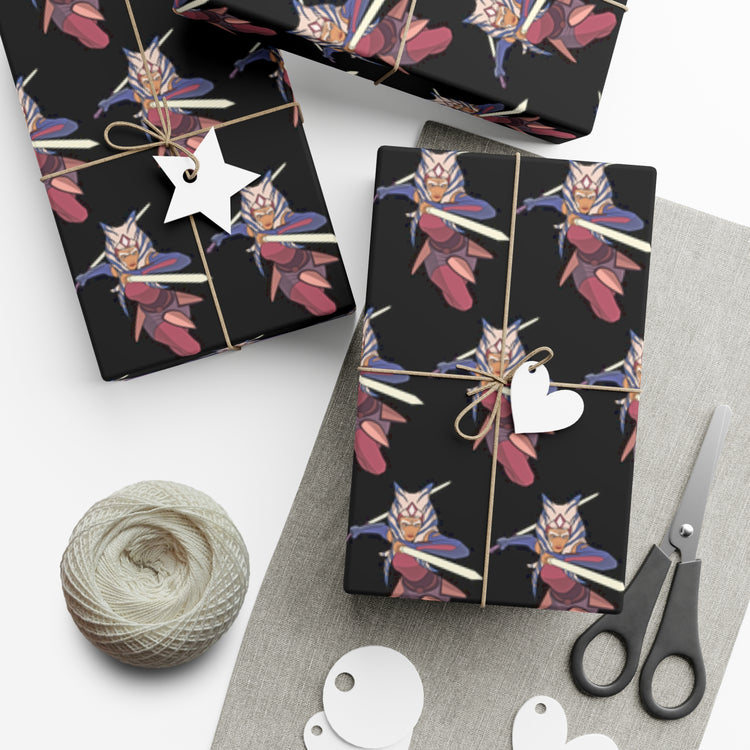 Ahsoka Leaping Gift Wrap Papers - Fandom-Made