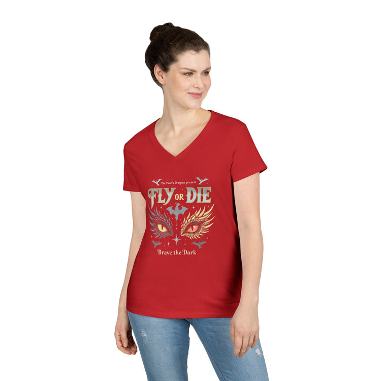 Fly Or Die V-Neck Tee - Fandom-Made