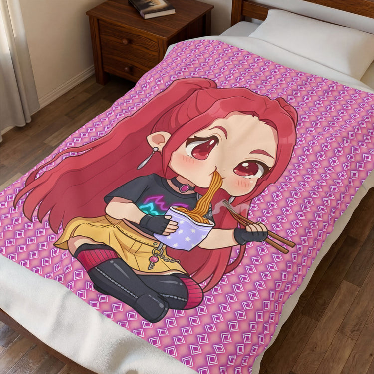 Ramen Time Mira Velveteen Plush Blanket