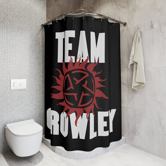 Team Crowley Shower Curtain - Fandom-Made