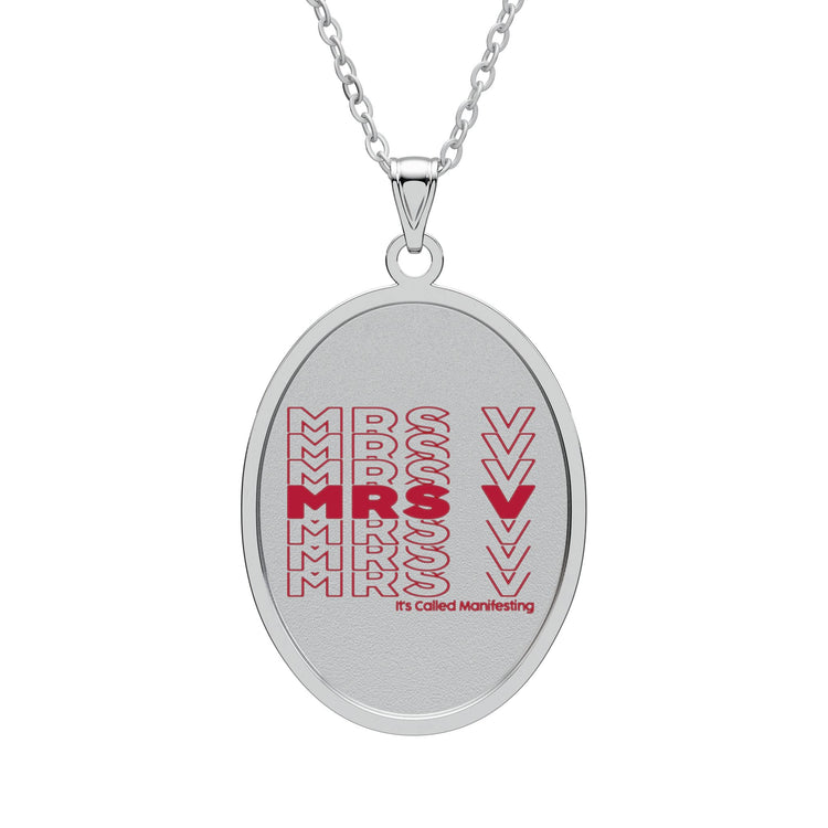 Mrs. V Oval Pendant