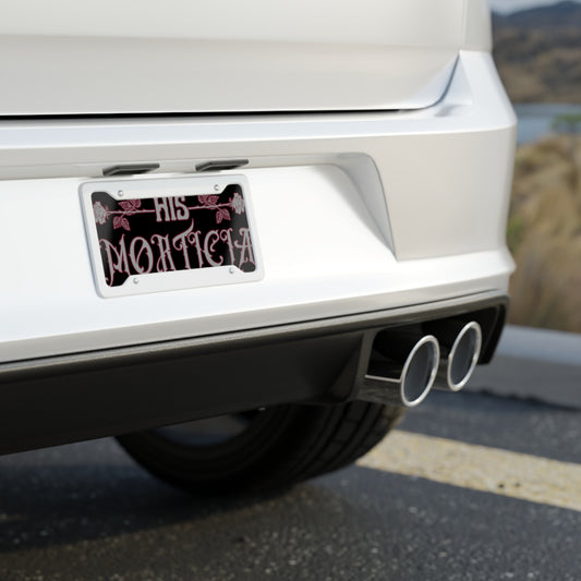His Morticia License Plate - Fandom-Made