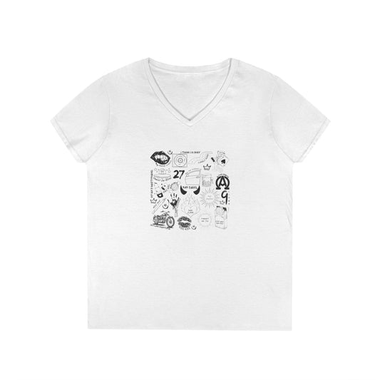 MGK Songs Ladies' V-Neck Tee - Fandom-Made