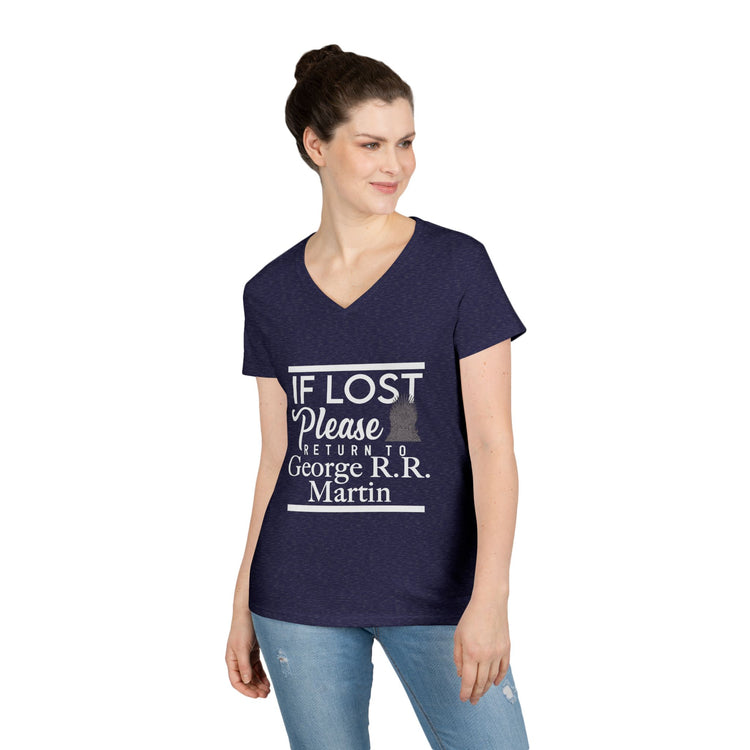 If Lost Return To... George R.R. Martin V-Neck Tee