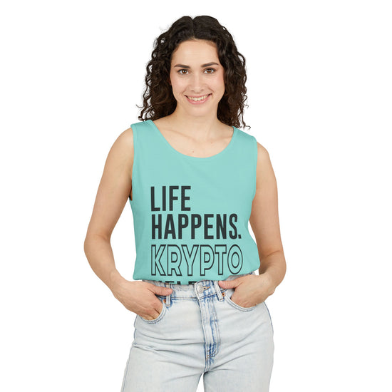 Life Happens Krypto Helps Tank Top - Fandom-Made