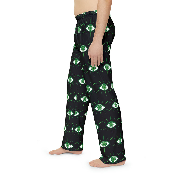 Pot Leaf Third Eye Men's Pajama Pants - Fandom-Made