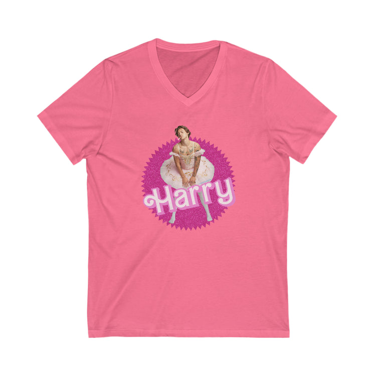 Harry Styles Barbie V-Neck Tee - Fandom-Made