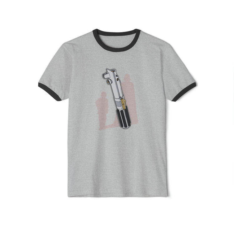 Anakin Lightsaber Unisex Cotton Ringer T-Shirt - Fandom-Made