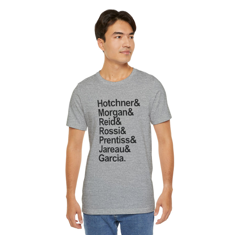 Criminal Minds Names Unisex T-Shirt - Fandom-Made