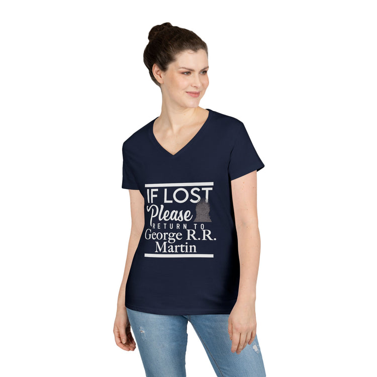 If Lost Return To... George R.R. Martin V-Neck Tee