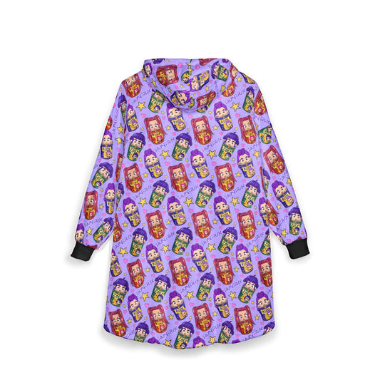 Ramen Girls Unisex Hooded Blanket - Fandom-Made