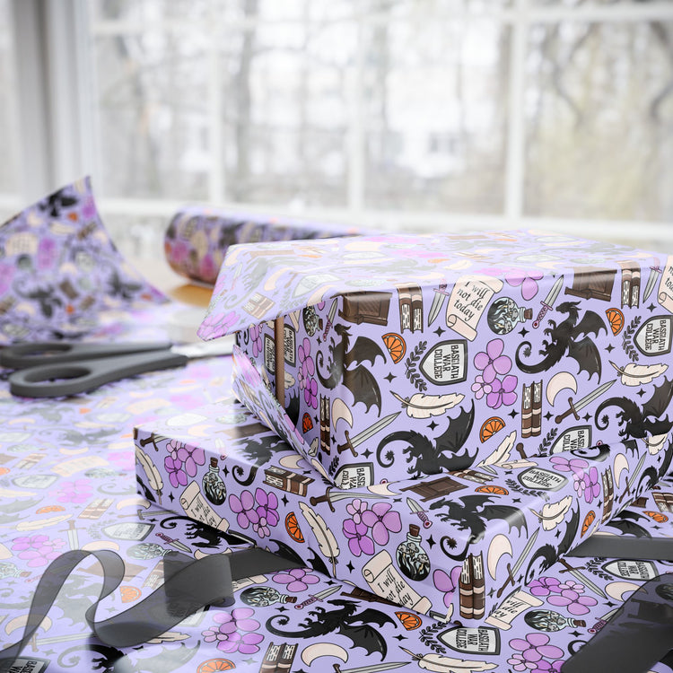 Fourth Wing Collage Wrapping Paper