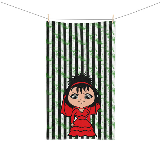 Lydia Deetz All-Over Print Hand Towel - Fandom-Made