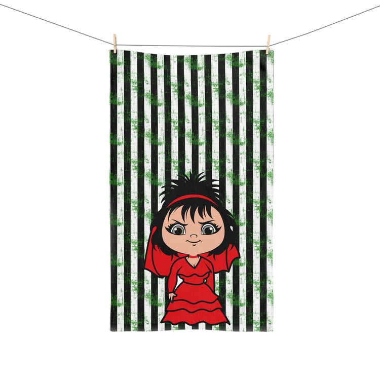 Lydia Deetz All-Over Print Hand Towel - Fandom-Made