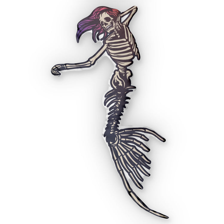 Mermaid Skeleton-Shaped Pillow - Fandom-Made