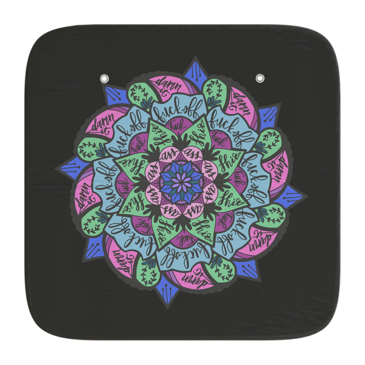 Profanities Mandala Car Sun Shades - Fandom-Made