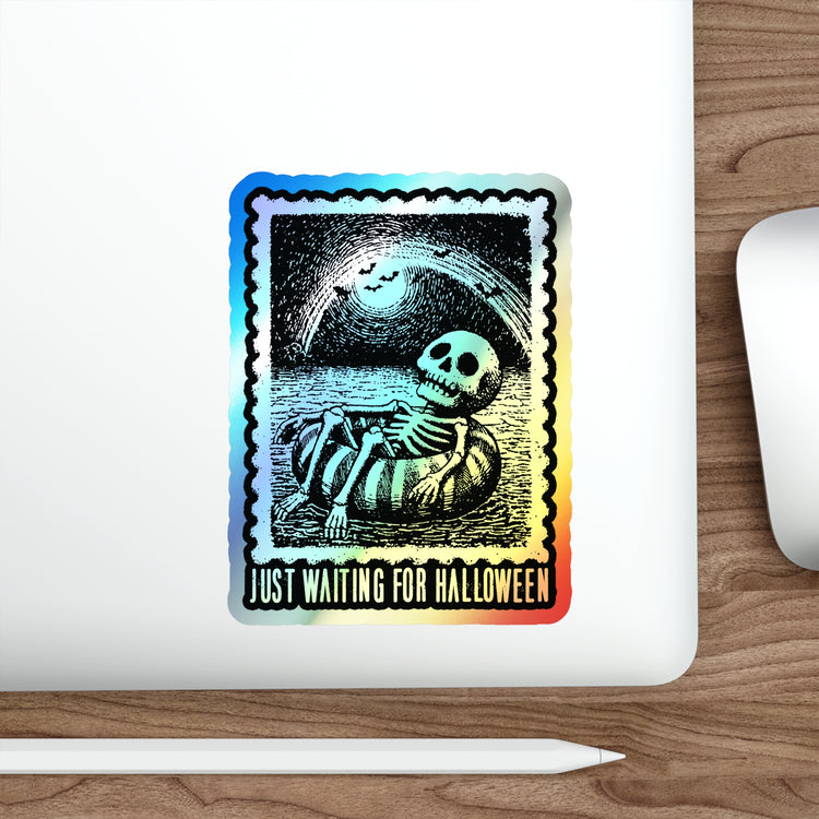 Waiting For Halloween Holographic Sticker