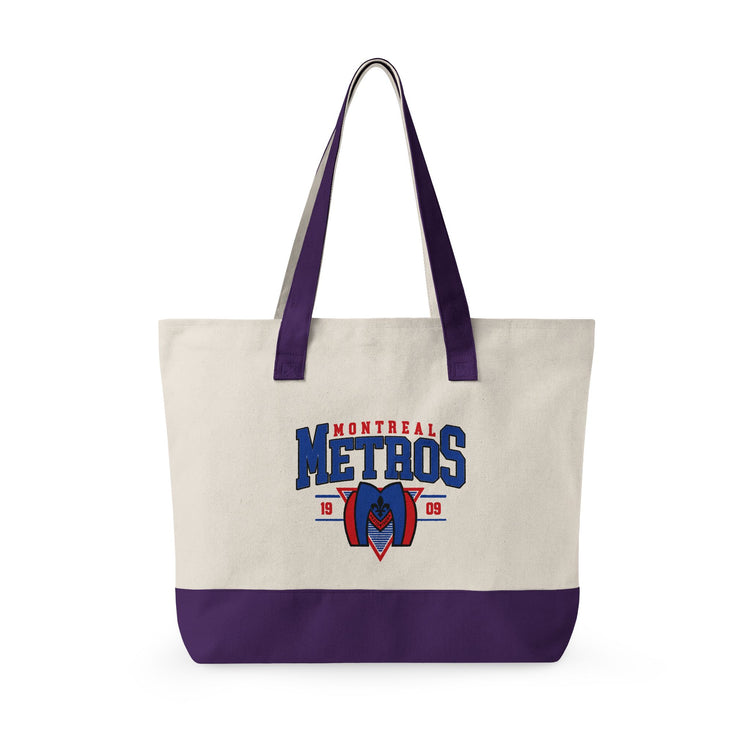 Montreal Metros Zippered Canvas Tote - Fandom-Made