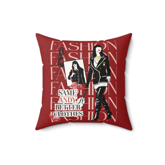 Same Andy Faux Suede Square Pillow