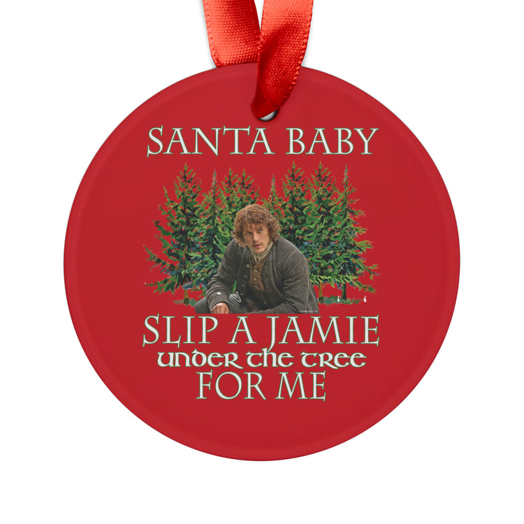 Jamie Fraser Acrylic Ornament with Ribbon - Fandom-Made